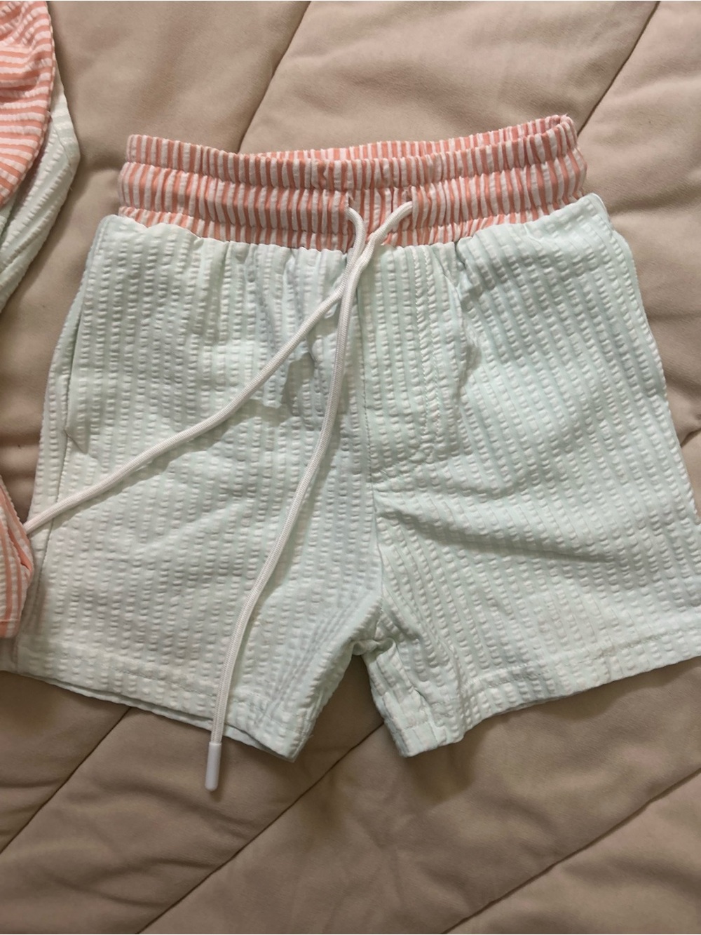 Stitchy fish - toddler boy swim trunks